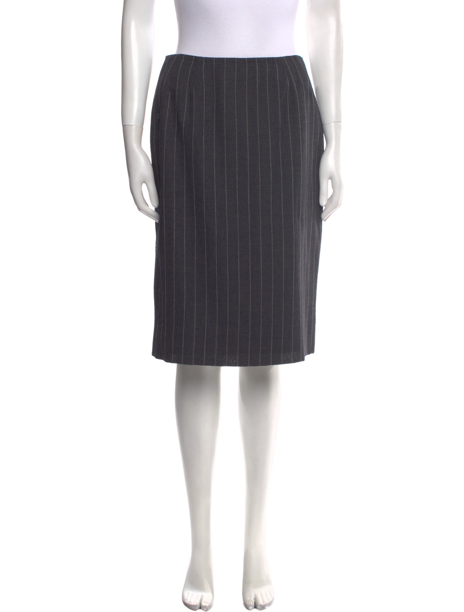 Bill Blass Striped Knee-Length Skirt