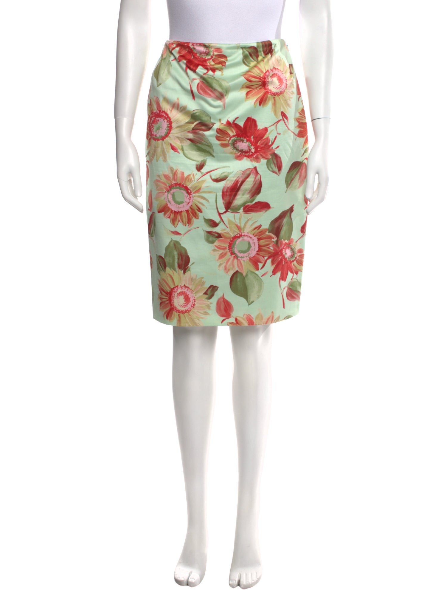 Bill Blass Floral Print Knee-Length Skirt