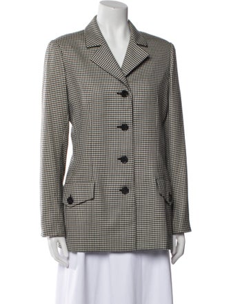 Bill Blass Plaid Print Blazer