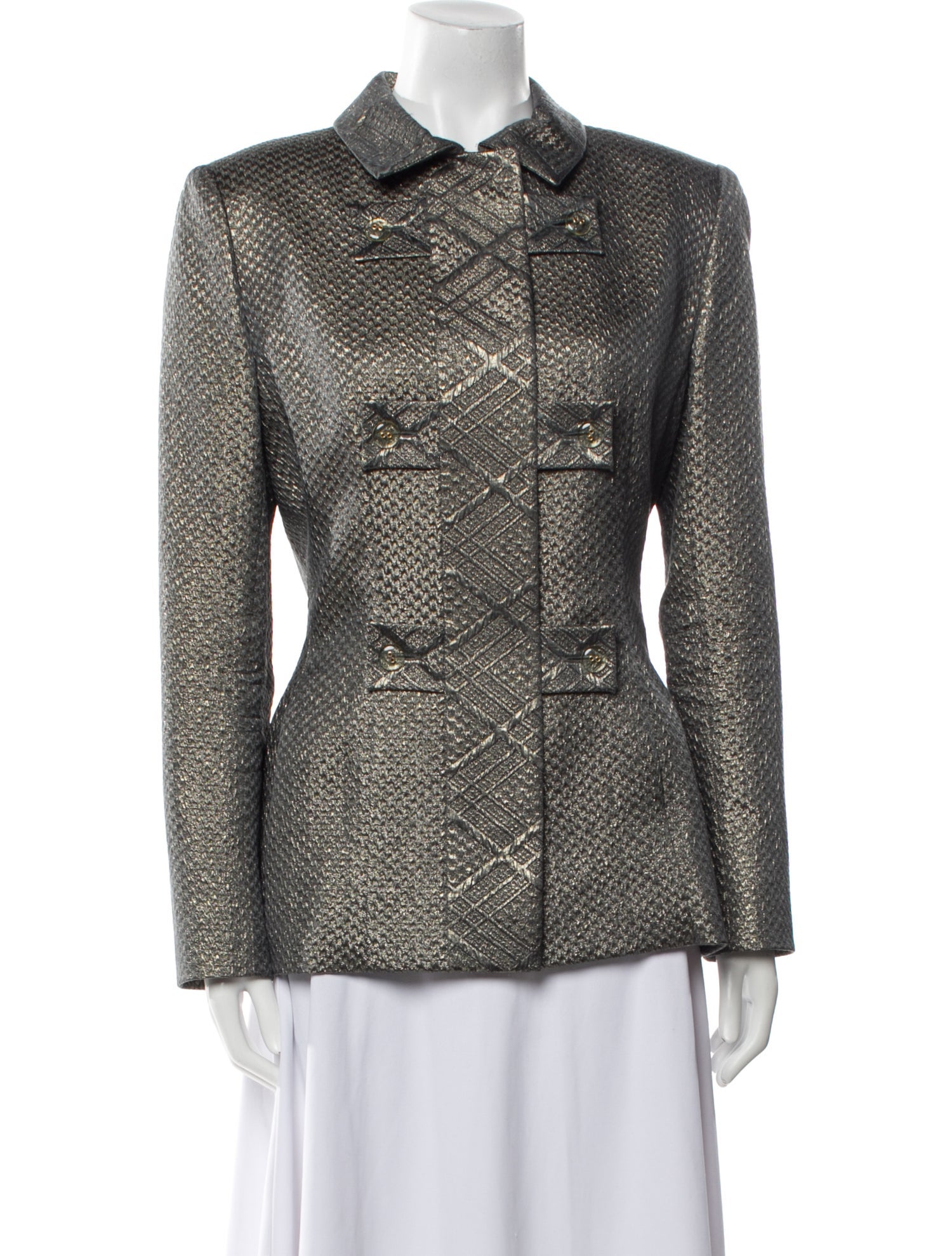 Bill Blass Tweed Pattern Evening Jacket