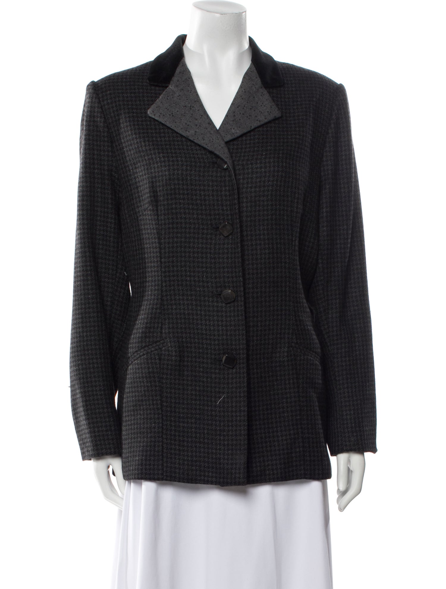 Bill Blass Plaid Print Blazer