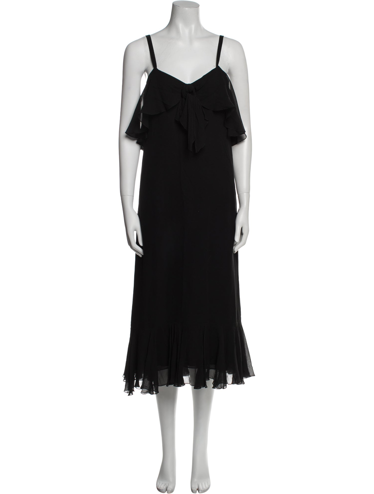 Bill Blass Square Neckline Midi Length Dress