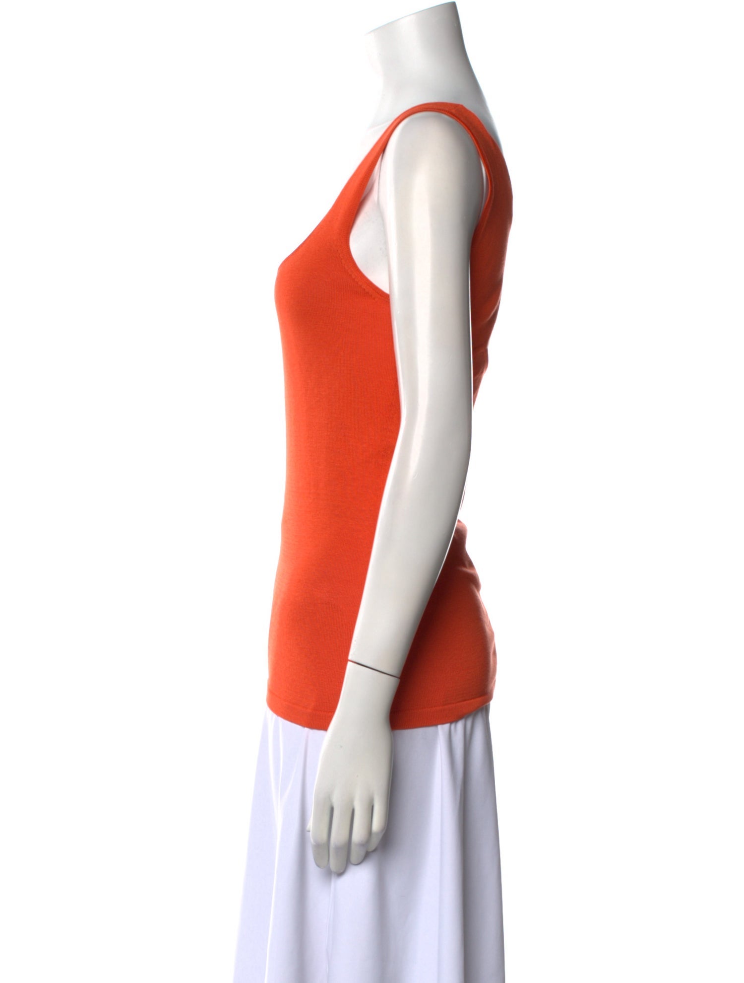 Bill Blass Silk Scoop Neck Top