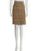 Bill Blass Plaid Print Knee-Length Skirt