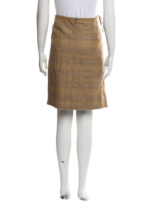 Bill Blass Plaid Print Knee-Length Skirt