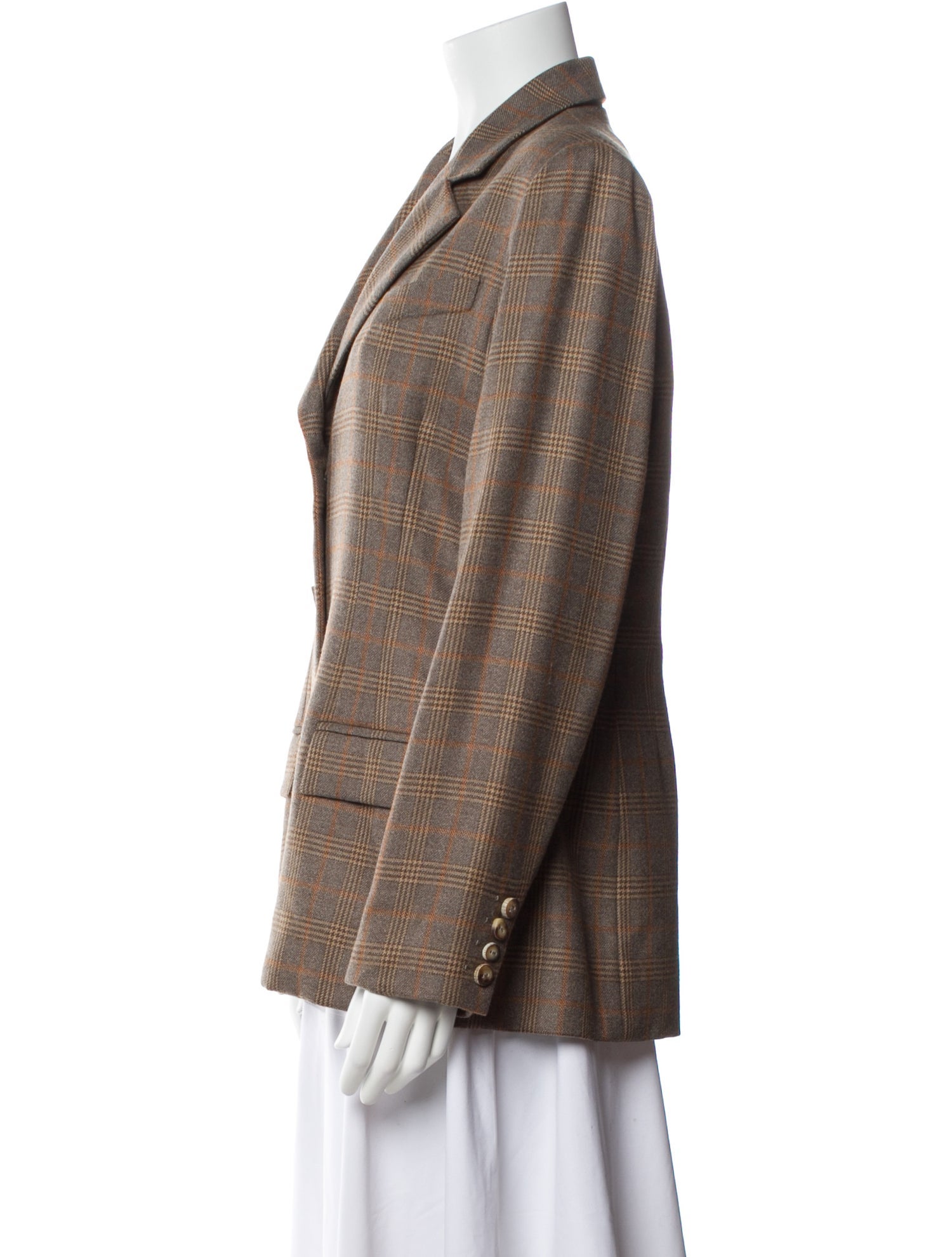 Bill Blass Plaid Print Blazer