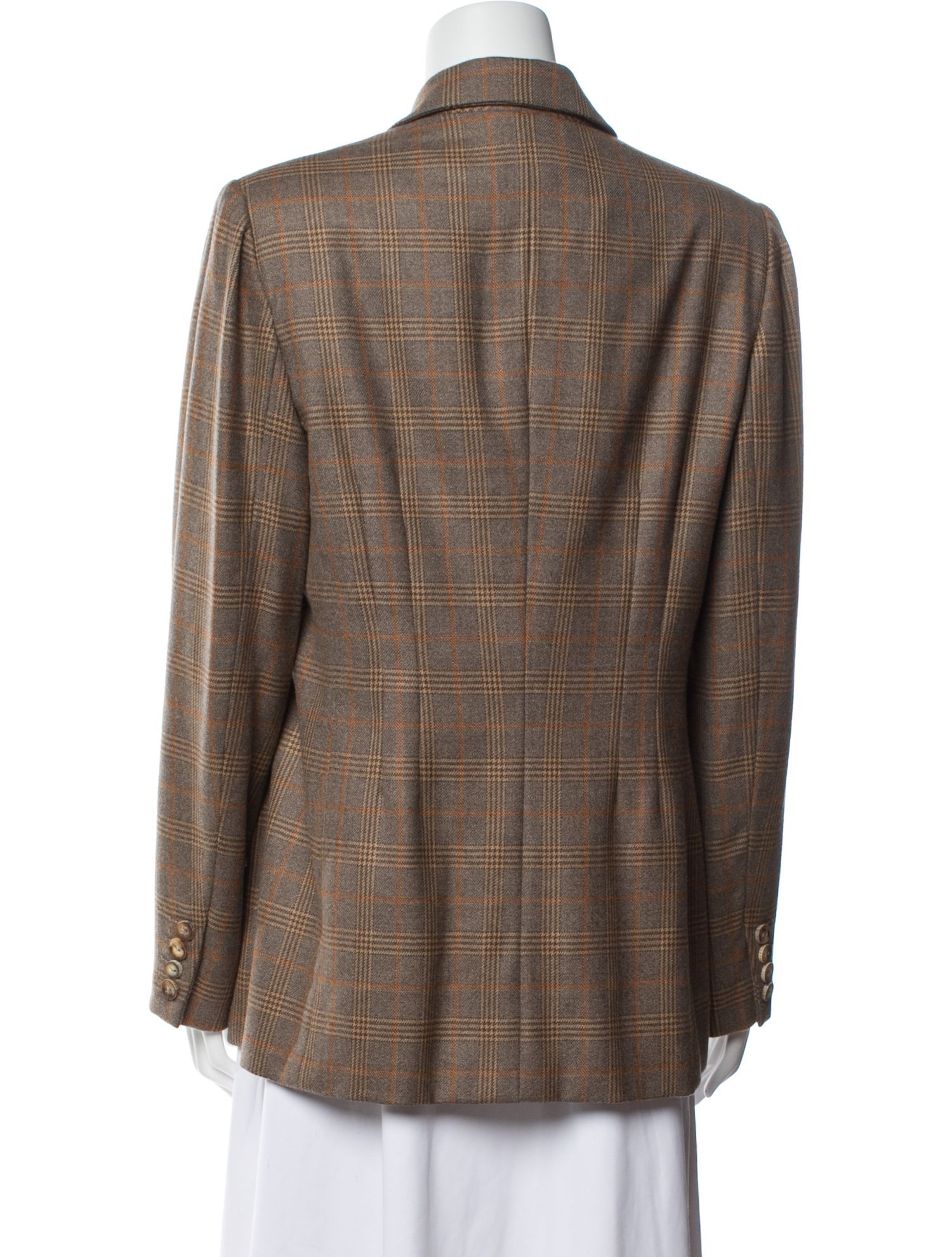 Bill Blass Plaid Print Blazer