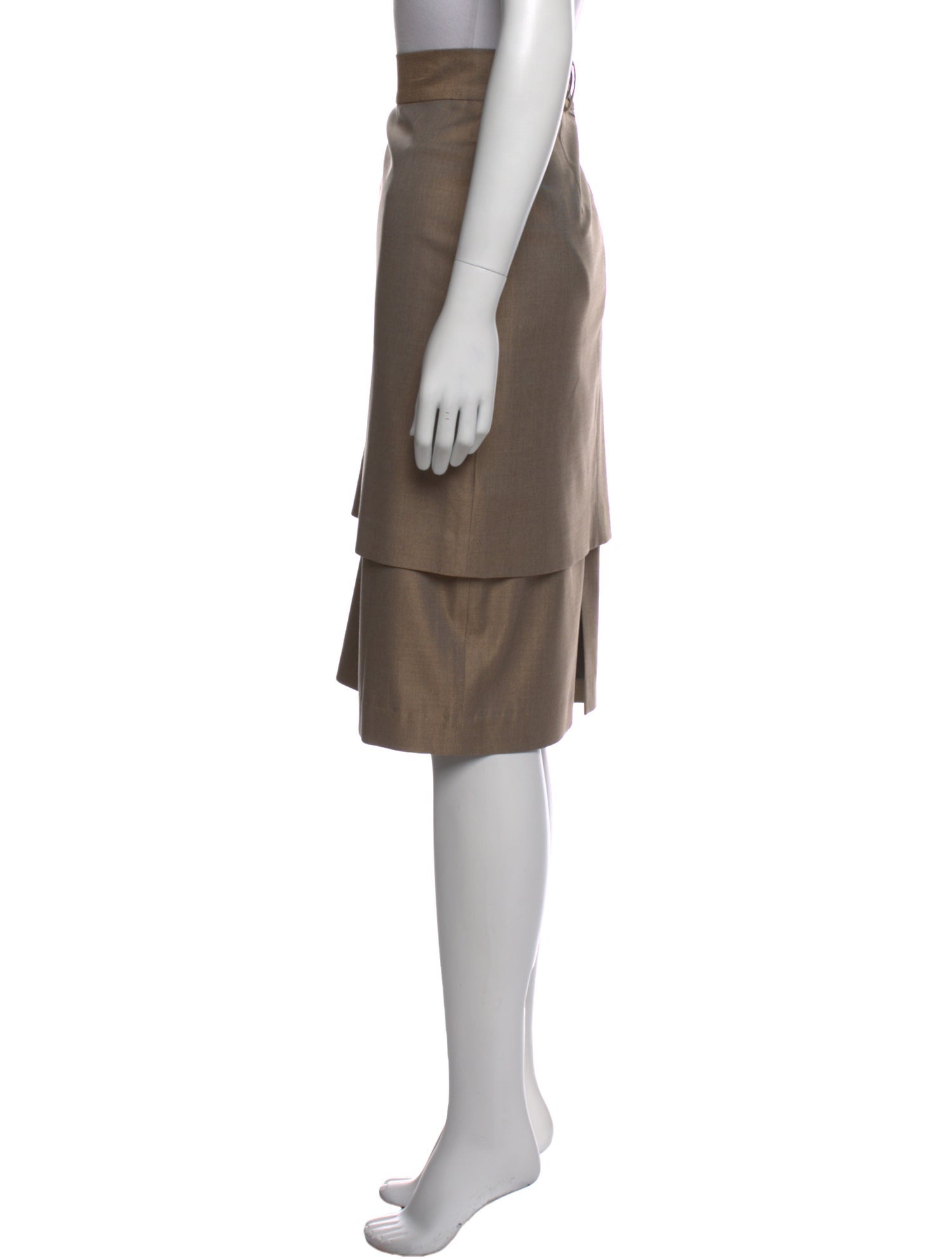 Bill Blass Virgin Wool Knee-Length Skirt