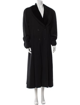 Bill Blass Wool Faux Fur Coat