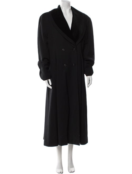Bill Blass Wool Faux Fur Coat