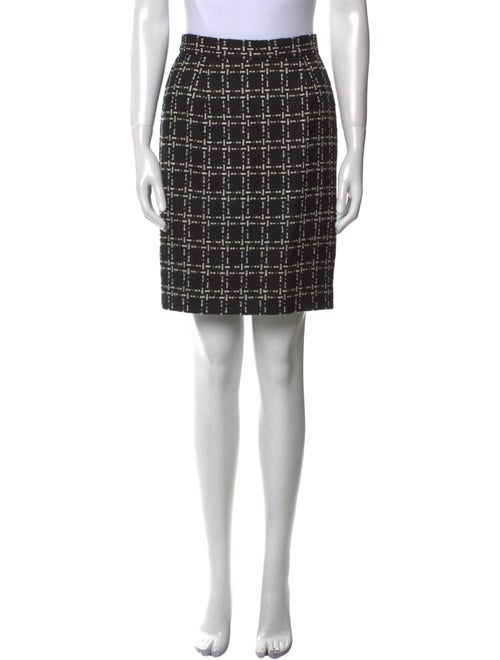 Bill Blass Plaid Print Knee-Length Skirt