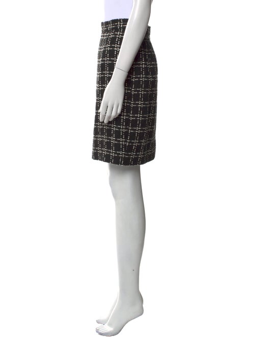 Bill Blass Plaid Print Knee-Length Skirt