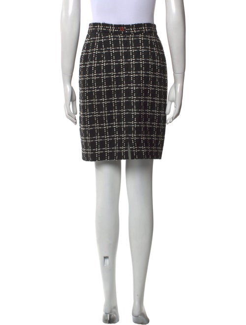 Bill Blass Plaid Print Knee-Length Skirt