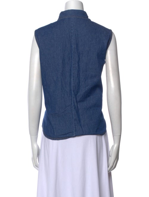 Bill Blass Sleeveless Button-Up Top