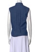 Bill Blass Sleeveless Button-Up Top