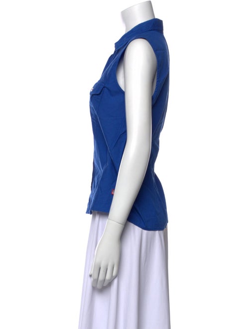 Bill Blass Sleeveless Button-Up Top