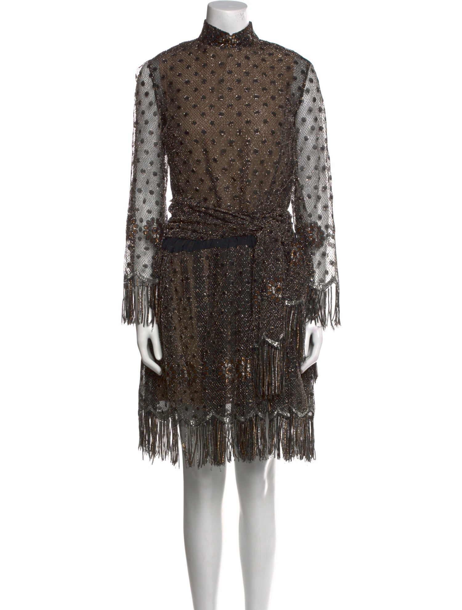 Bill Blass Lace Pattern Mini Dress