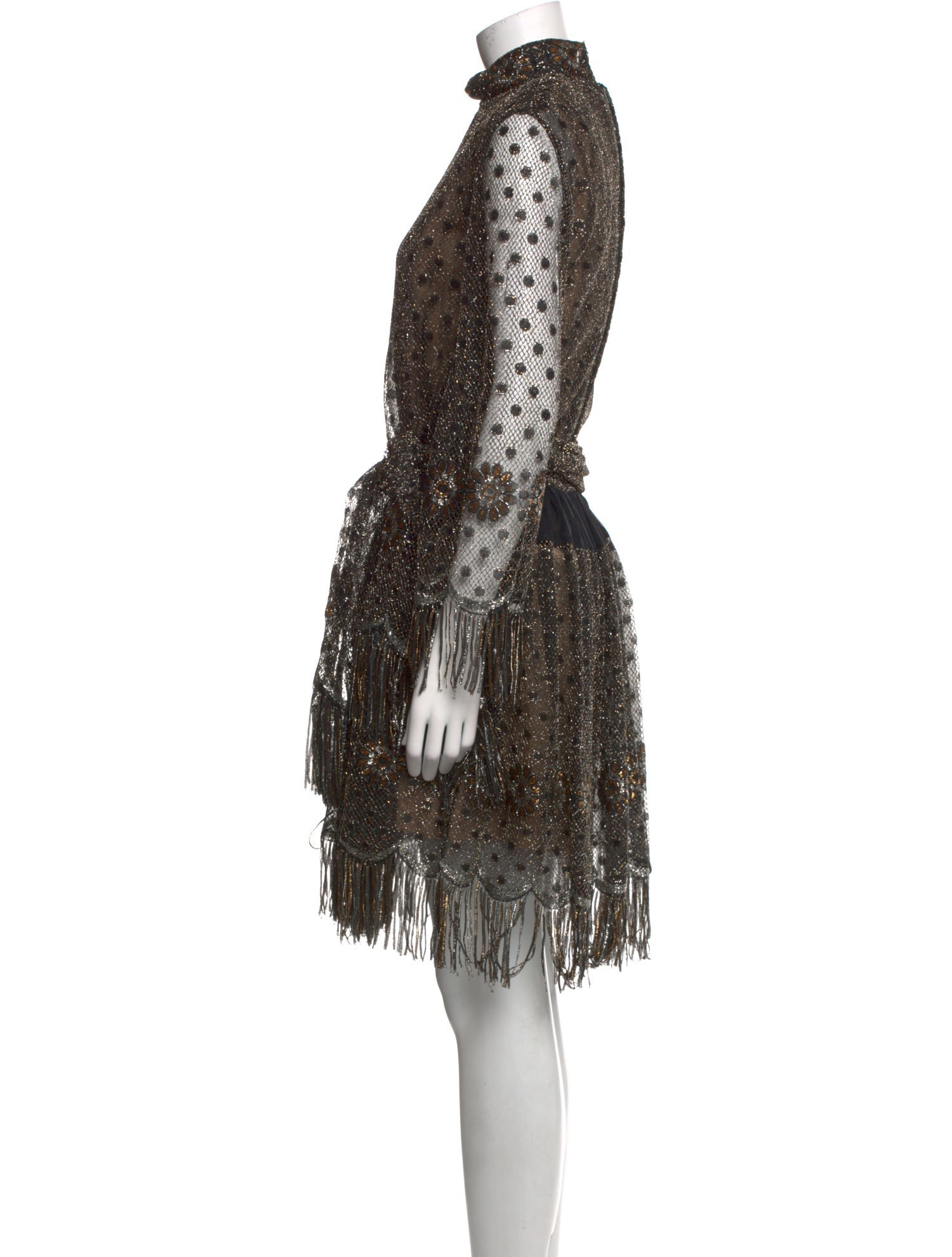 Bill Blass Lace Pattern Mini Dress