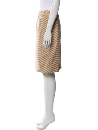 Bill Blass Striped Knee-Length Skirt