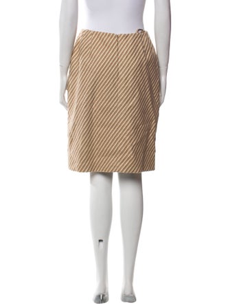 Bill Blass Striped Knee-Length Skirt