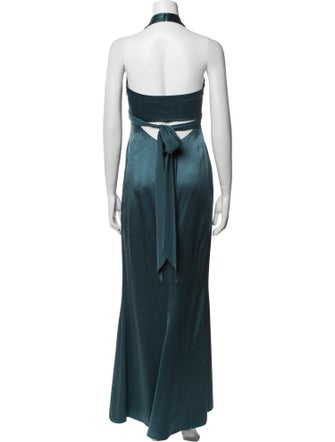 Bill Blass Halterneck Long Dress