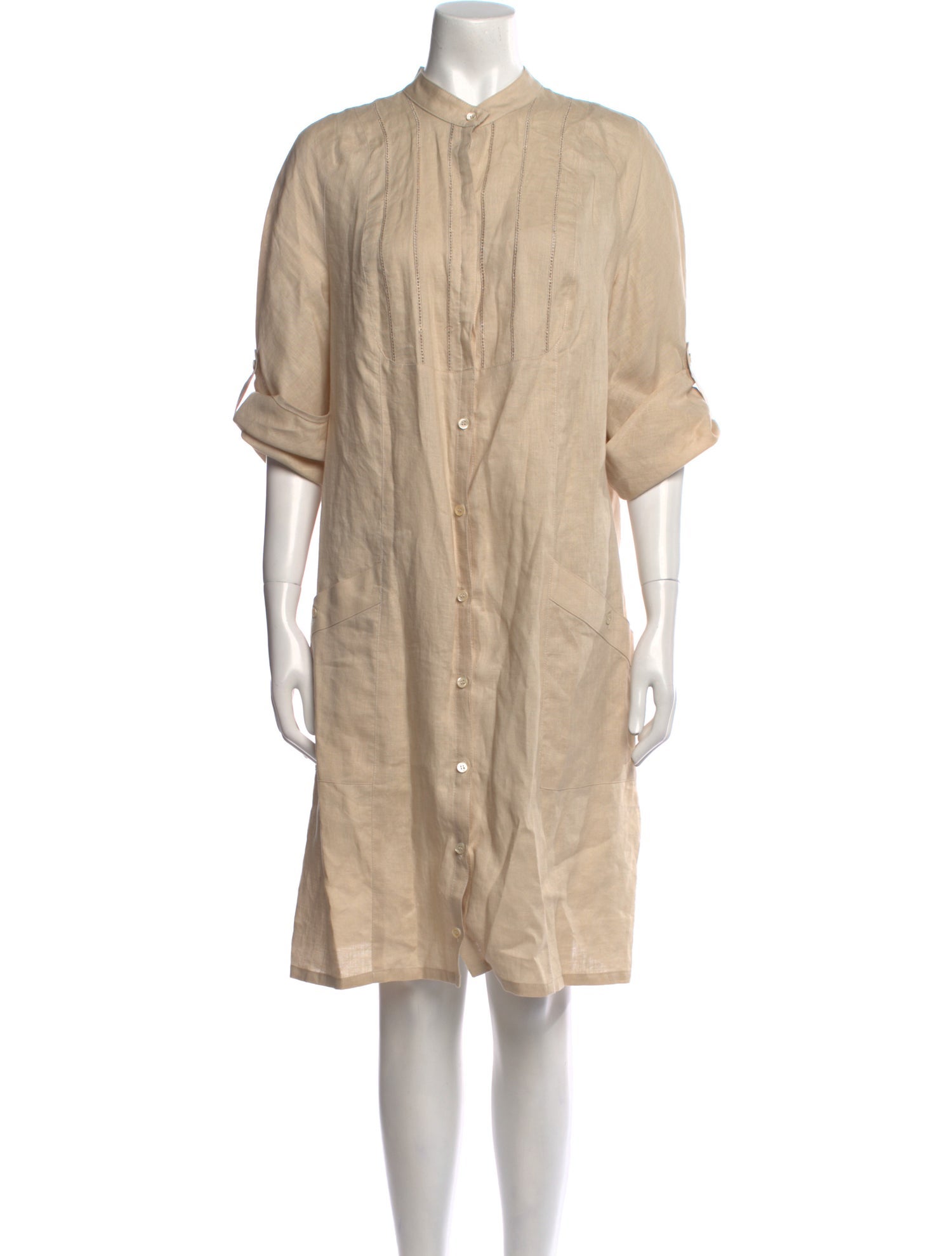 Bill Blass Linen Knee-Length Dress