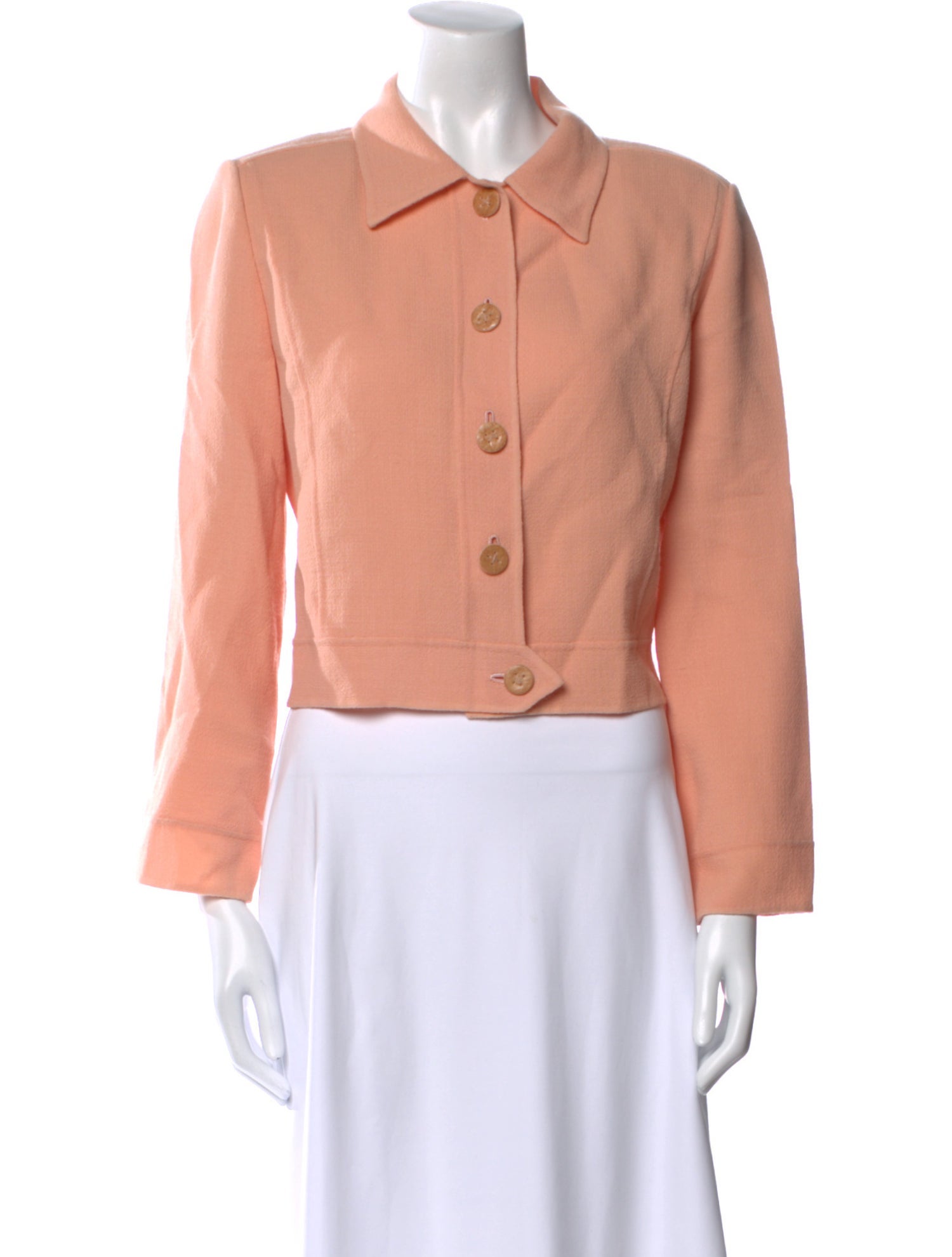 Bill Blass Long Sleeve Crop Top