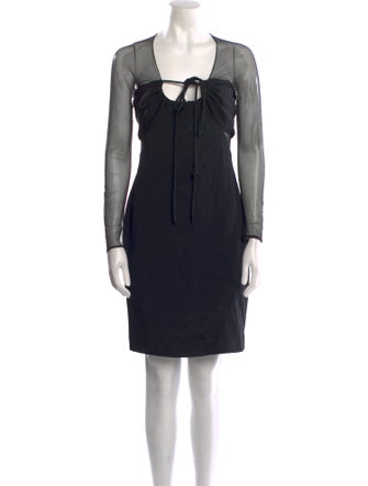 Bill Blass Square Neckline Mini Dress