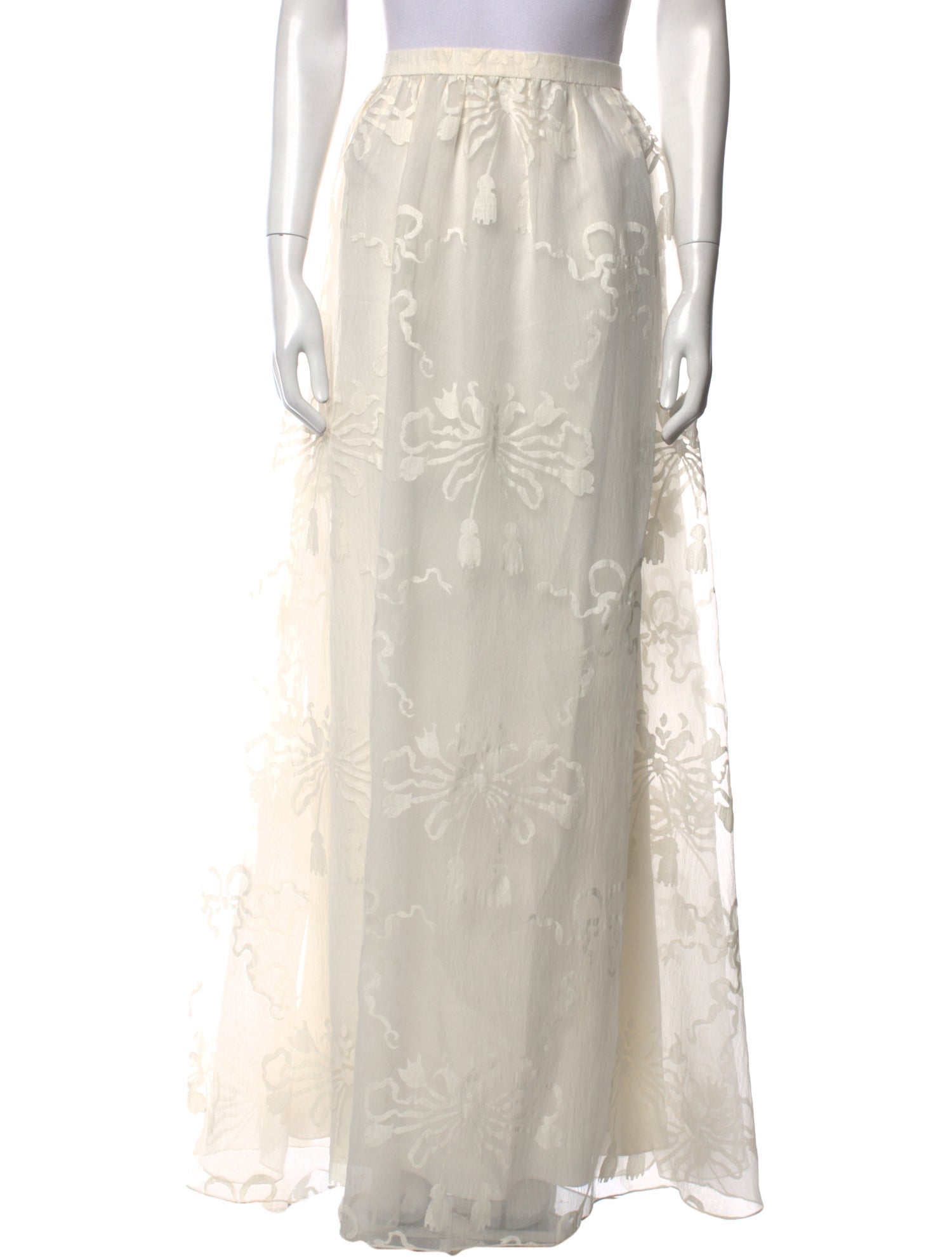 Bill Blass Lace Pattern Long Skirt w/ Tags