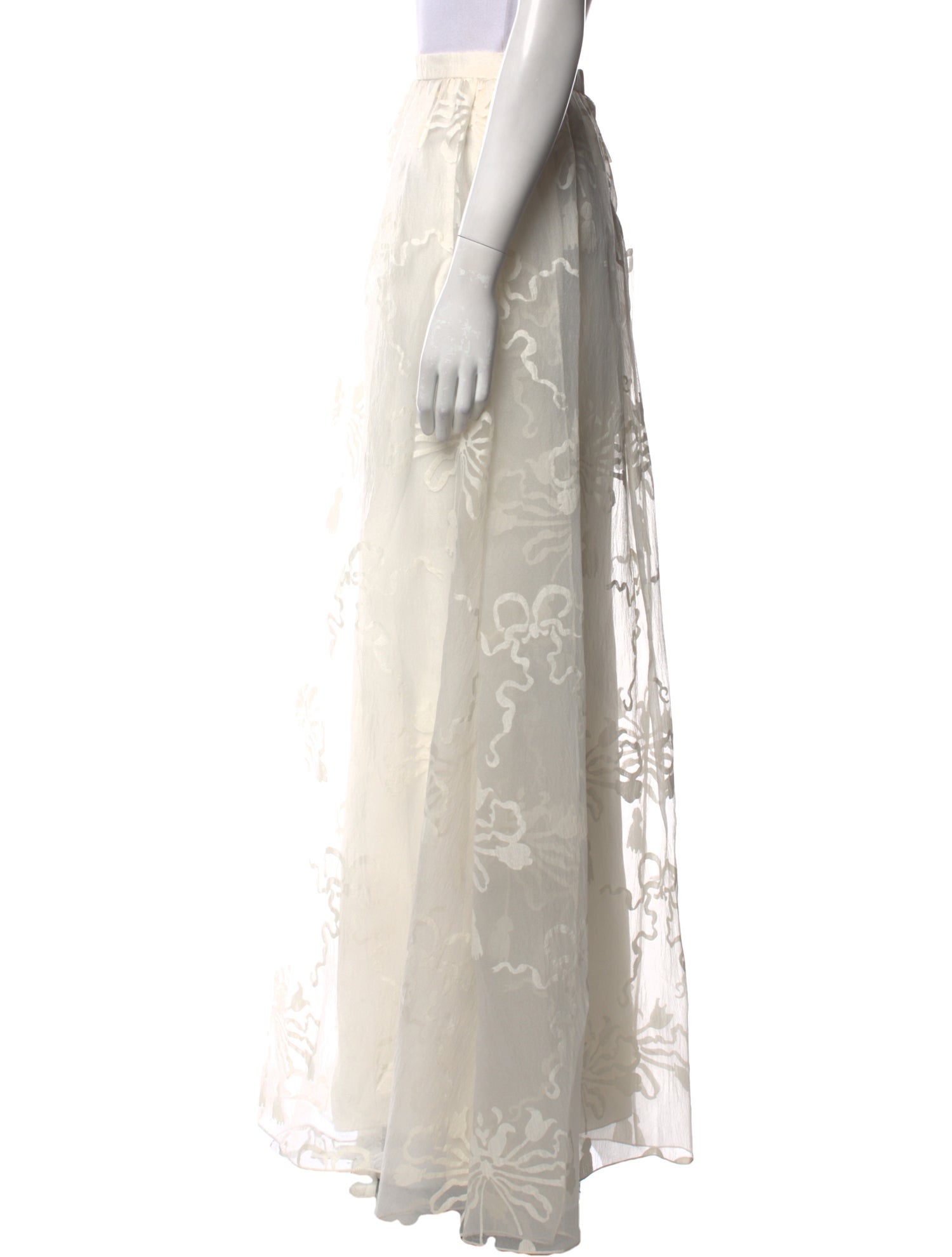 Bill Blass Lace Pattern Long Skirt w/ Tags