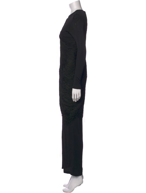 Bill Blass Crew Neck Long Dress