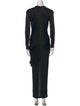 Bill Blass Crew Neck Long Dress