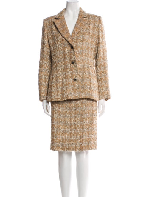 Bill Blass Tweed Pattern Skirt Suit