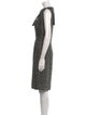 Bill Blass Bateau Neckline Midi Length Dress
