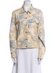 Bill Blass Linen Floral Print Jacket