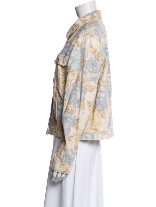 Bill Blass Linen Floral Print Jacket