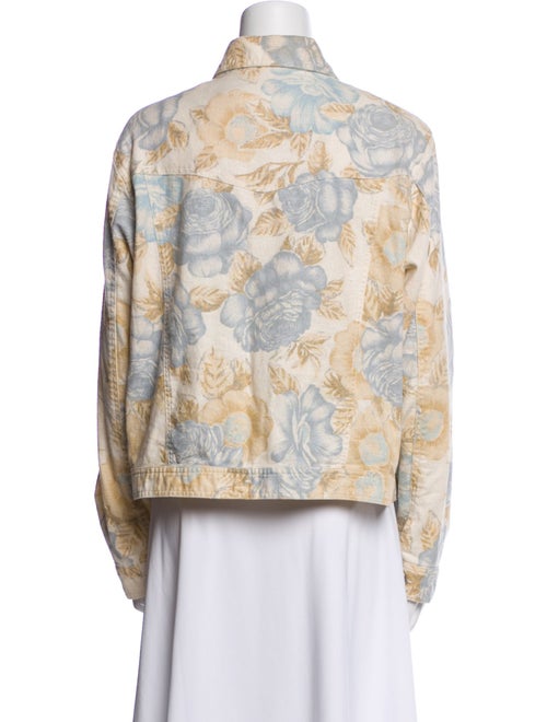 Bill Blass Linen Floral Print Jacket