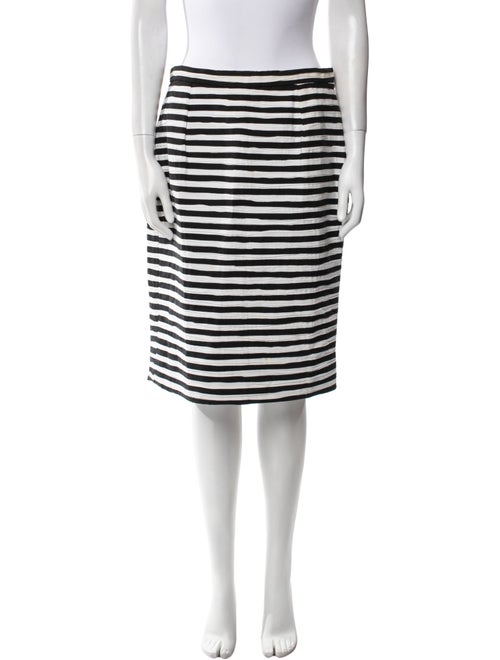 Bill Blass Striped Knee-Length Skirt
