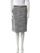 Bill Blass Striped Knee-Length Skirt