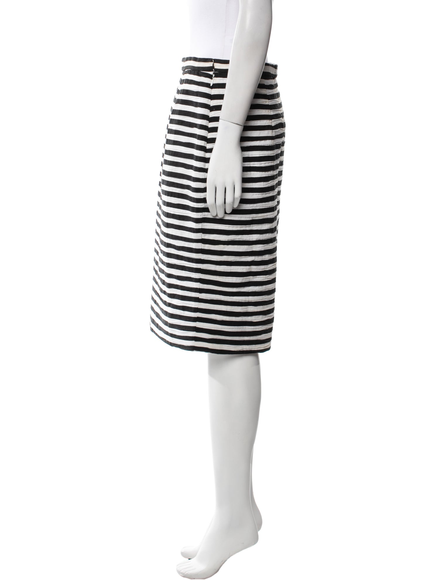 Bill Blass Striped Knee-Length Skirt