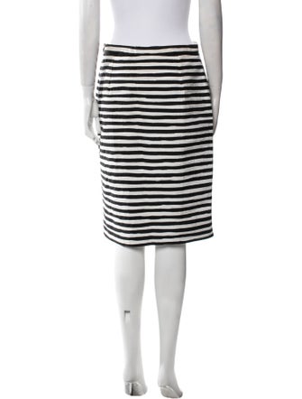Bill Blass Striped Knee-Length Skirt