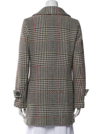 Bill Blass Wool Plaid Print Jacket