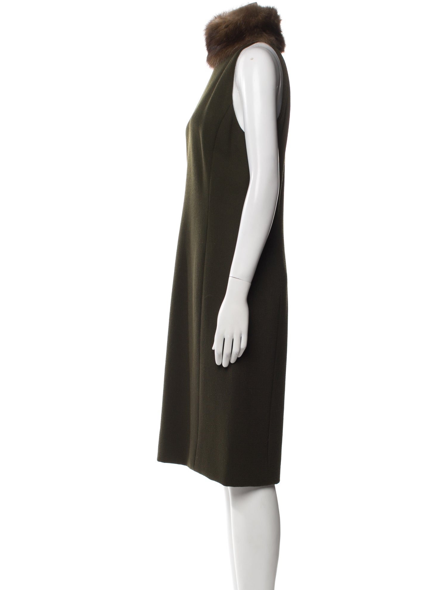 Bill Blass Mock Neck Midi Length Dress