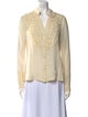 Bill Blass Long Sleeve Button-Up Top