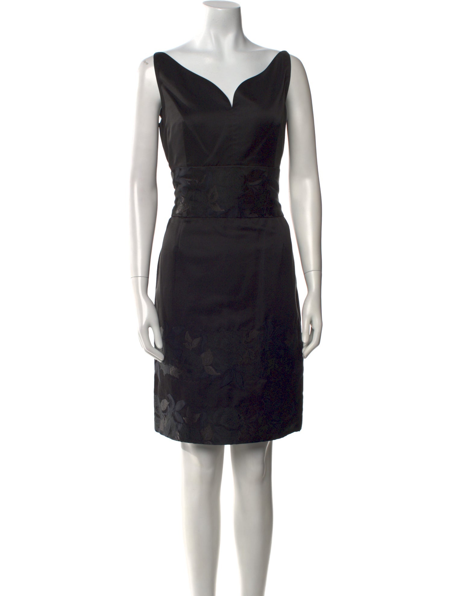 Bill Blass V-Neck Knee-Length Dress