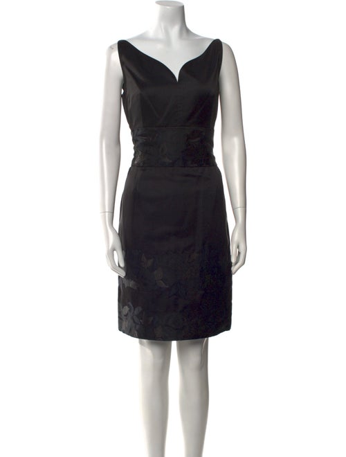 Bill Blass V-Neck Knee-Length Dress