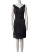 Bill Blass V-Neck Knee-Length Dress