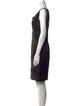 Bill Blass V-Neck Knee-Length Dress