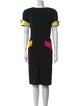 Bill Blass Printed Midi Length Dress
