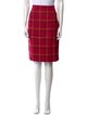 Bill Blass Plaid Print Knee-Length Skirt
